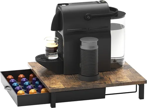 Miniatura 7 de Cajón de cápsulas de café de madera Deco Brothers compatible con 42 cápsulas de la línea original Nespresso, marrón rústico Marrón rústico con tapa