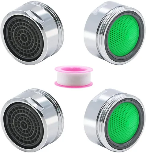 Miniatura 6 de Paquete de 4 aireadores de grifo de 1.5 GPM, (0.945 in) de 15/16 pulgadas de rosca macho para fregadero, aireador de grifo de ahorro de agua de Negro