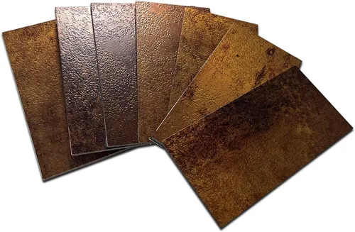 Miniatura 17 de XUANINY 32 azulejos de metal para salpicaduras de metal autoadhesivos, mosaico de aluminio autoadhesivo, adhesivo de pared 3D para cocina metro