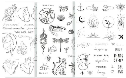 Miniatura 7 de Tatsy Juego de chicano, calcomanía temporal de tatuaje para hombres y mujeres, tatuajes falsos de temperatura corporal, chicana, vato, latín