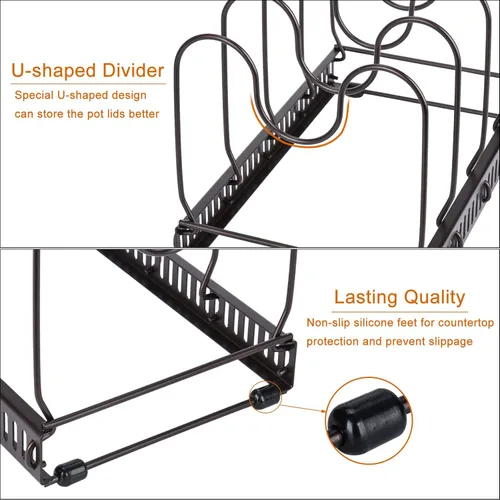 Miniatura 5 de Toplife Organizador de Utensilios de Repostería 10+ para Utensilios de Repostería de Cocina, Utensilios de Cocina, Vajilla, Tablas de Cortar, Negro