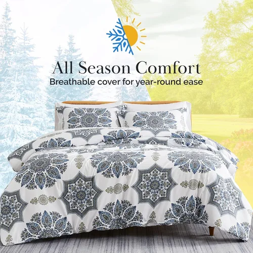 Miniatura 9 de Southshore Fine Living, Inc. Juego de funda de edredón de gran tamaño King/California King, ropa de cama suave de alta calidad con cierre de 28