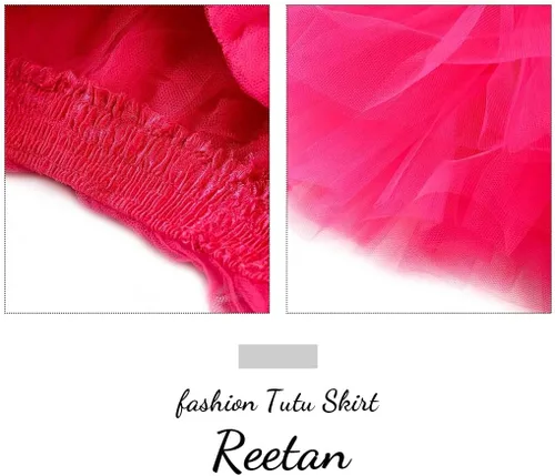Miniatura 49 de REETAN Falda tutú de ballet de 6 capas de tul corto tutús para mujer