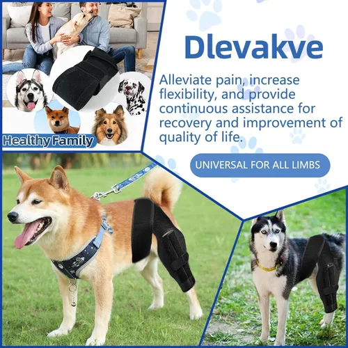 Miniatura 5 de XS - Soportes para patas de perro para la pierna trasera para apoyo con lesiones del ligamento cruzado, mejor recuperación con rodillera de perro
