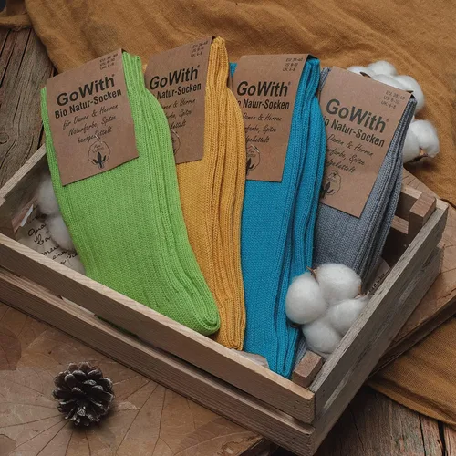 Miniatura 6 de GoWith 4-5 pares de calcetines unisex naturales 97% algodón, cómodos, cómodos, transpirables, sin costuras, calcetines casuales para hombres