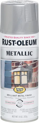 Rust-Oleum 7271830 - Pintura en aerosol metálica antióxido, 11 onzas, color plateado