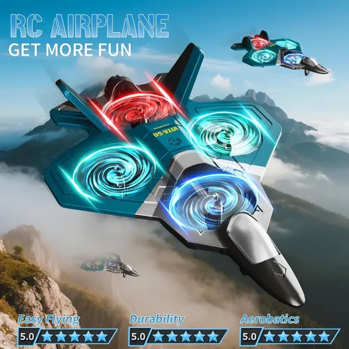 Miniatura 4 de Aviones RC para niños y adultos, control remoto de espuma, aviones, helicópteros, drones, juguetes para niños y adultos de 8 a 12 y 16 años, avión
