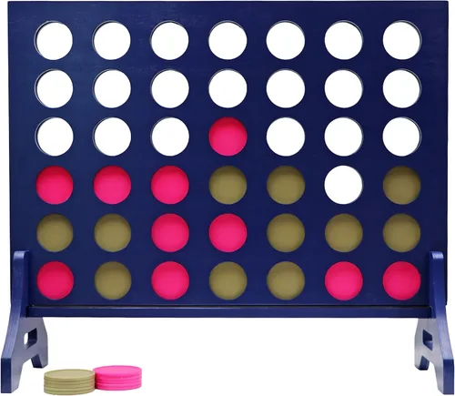 Miniatura 31 de Tailgating Pros Cuatro en una fila gigante azul marino premium con funda de transporte – Juego de patio al aire libre de gran tamaño – ¡Muchos