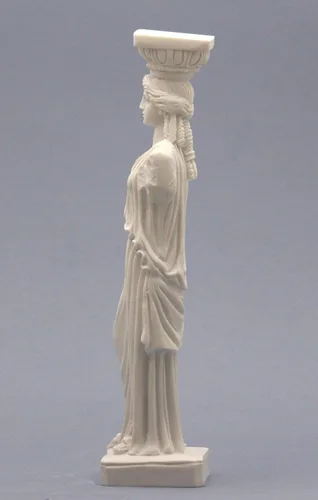 Miniatura 3 de Cariatid Erectheion Acrópolis Atenas Figura femenina Escultura griega de la estatua