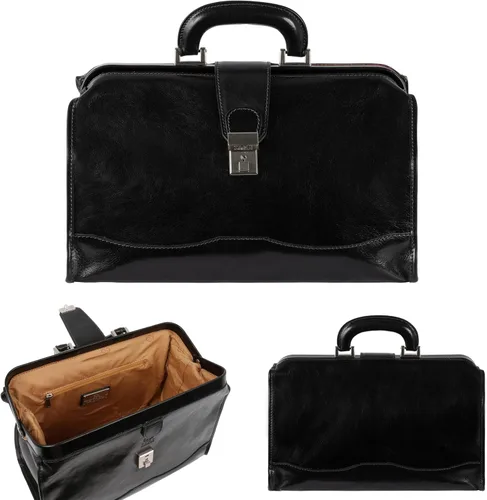 Miniatura 6 de Time Resistance Bolso médico de cuero - Bolso médico italiano hecho a mano - Bolso estilo vintage - Maletín de cuero real