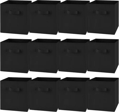 Miniatura 21 de Yinder 12 piezas Contenedor de almacenamiento cúbico, contenedores de almacenamiento de 11" para decoración de habitación, contenedores plegables