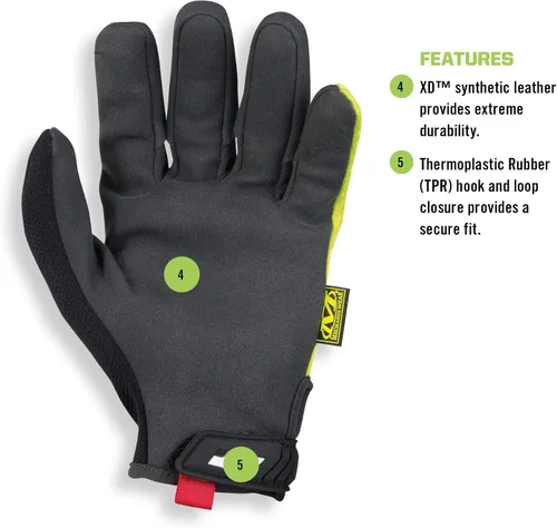 Miniatura 10 de Mechanix Wear Los Guantes Originales de Alta Visibilidad - Guantes de Trabajo de Alta Visibilidad - Para Jardinería - Transpirables - Para Trabajo