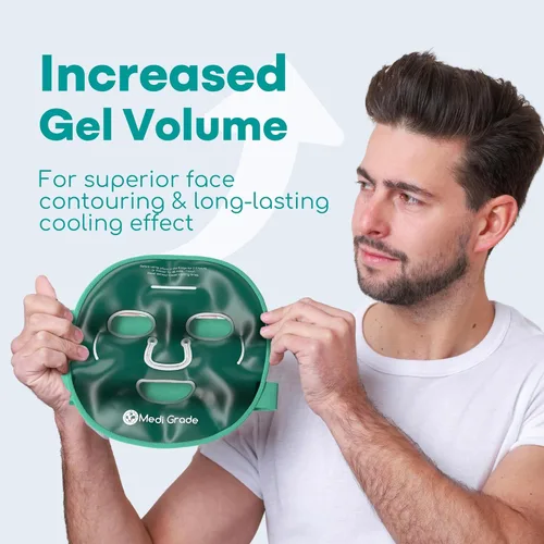 Miniatura 7 de Medi Grade Máscara facial de hielo refrescante y máscara de ojos refrescante para ojos hinchados y alivio de la migraña. Paquete de hielo facial