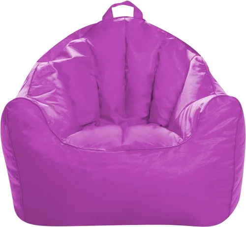 Miniatura 198 de Posh Beanbags - Sillón puff grande, 38 pulgadas, color azul rey sólido Nylon suave - Azul real
