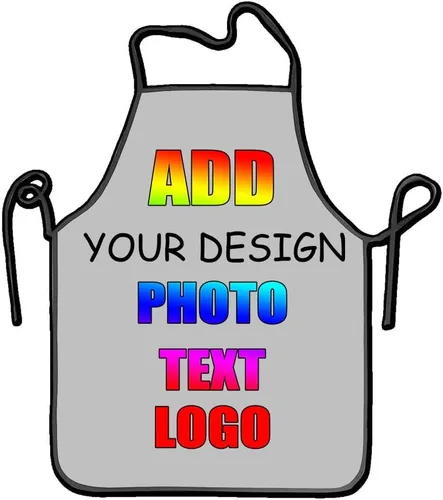 Miniatura 11 de NALAHOME Delantales personalizados para hombres y mujeres delantales personalizados con logotipo de texto fotográfico Negro