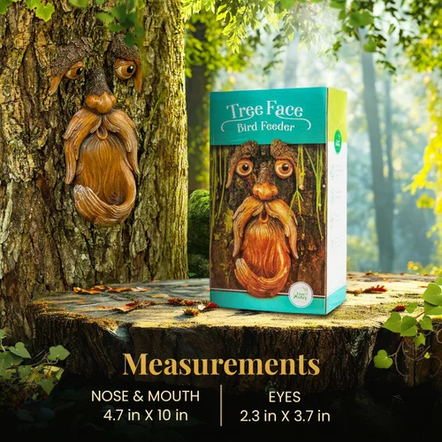 Miniatura 6 de Cara de árbol, caras de árbol al aire libre, arte de árbol, decoraciones de árbol al aire libre, caras de árbol, decoración de tocón de árbol, cara
