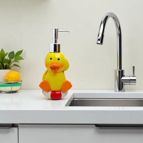 Miniatura 8 de Dispensador de Jabón con Forma de Pato Lindo para Fregadero de Cocina - Dispensador de Jabón para Niños para Decoración Linda de Baño - Regalo Ideal