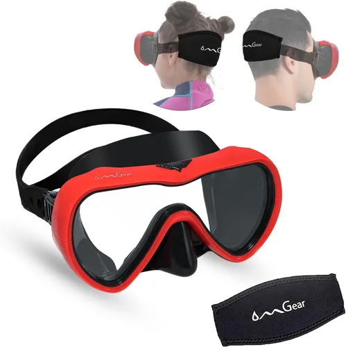Miniatura 7 de OMGear - Gafas de natación con cubierta para la nariz, máscara de buceo y esnórquel, máscara para niños y adultos, máscara de esnórquel para buceo