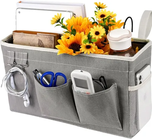 Loghot Organizador de Cabecera/Bolsa de Almacenamiento de Cabecera Organizador Colgante para Literas y Camas de Hospital, Rieles de Cama de 1 pieza