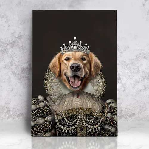 Miniatura 14 de Pintura personalizada para retratos de mascotas de perros y gatos, estilo renacentista sobre lienzo, retrato real de mascotas a partir de la foto