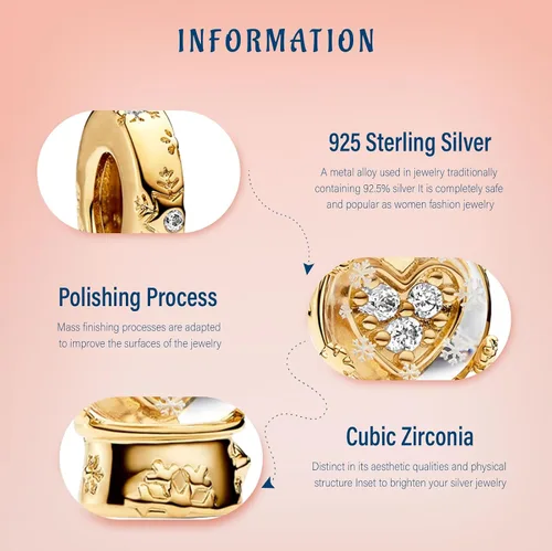 Miniatura 114 de Amufer S925 Charms for Women, compatible with Pandora Bracelets and Necklaces, Jewelry Gift