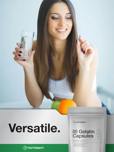 Miniatura 5 de Horbaach - Cápsulas vacías tamaño 00 1000 cápsulas de gelatina transparente Bolsa resellable Sin OMG, sin gluten por Horbaach