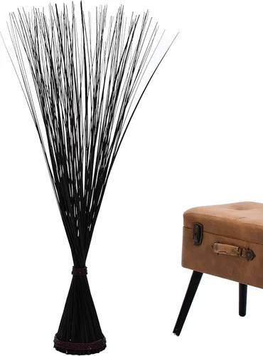 Leewadee Tallos de césped decorativos independientes, ramas secas y coloreadas de forma natural, paquete de hierba seca para decoración del hogar y