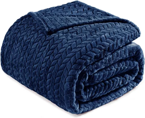 Miniatura 45 de Exclusivo Mezcla - Manta de forro polar tamaño individual para cama, 90x66 pulgadas, mantas suaves y acogedoras de franela jacquard, ligeras y Verde