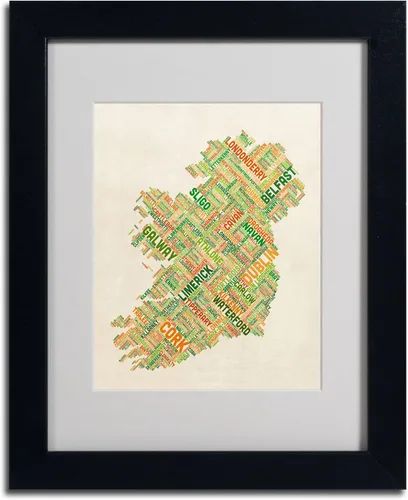 Miniatura 2 de Trademark Fine Art Ireland I Matted - Arte enmarcado por Michael Tompsett en marco negro, 11 x 14 pulgadas