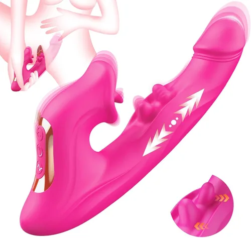 Miniatura 9 de Consolador de empuje vibrador mujer juguetes sexuales - Consoladores sexuales adultos juguete sexual punto G con meneo 10 empujando - Vibración