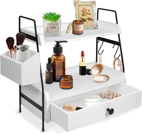 Miniatura 5 de Accesorios de barra de café y organizador de encimera, organizador de estación de café, organizador de estante de encimera de cocina, almacenamiento