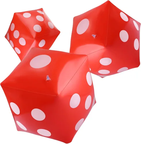 Miniatura 18 de Blulu Paquete de 3 Dados Inflables Grandes Dados Inflables Gigantes Jumbo para Juegos de Mesa en Interiores y Exteriores Ludo Favor de Fiesta