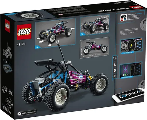Miniatura 4 de LEGO Technic Off-Road Buggy 42124 - Kit de construcción modelo; juguete retro controlado por aplicación para niños, nuevo 2021 (374 piezas)