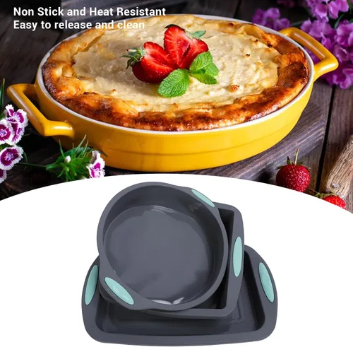 Miniatura 2 de 3 moldes de silicona para pan, juego de utensilios de silicona para hornear antiadherentes, resistentes al calor, utensilios para hornear y horno