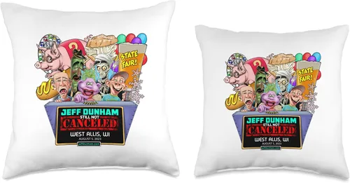 Miniatura 3 de JEFF DUNHAM West Allis, WI (2023) - Almohada de 18 x 18 pulgadas, multicolor