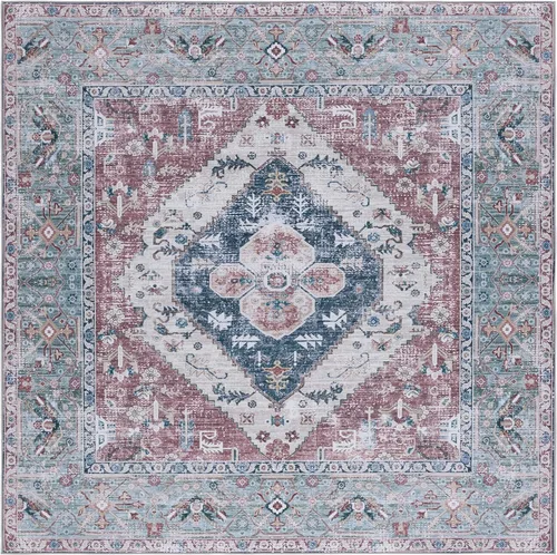 Miniatura 10 de SAFAVIEH Alfombra lavable Tucson Collection - 6 x 9 pies, resistente al óxido y azul marino, antideslizante, ideal para zonas de alto tráfico