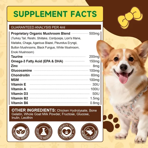 Miniatura 6 de Hongos para perros – Hongo de cola de pavo para perros – Apoyo a la salud inmunológica, intestino, piel, articulaciones – Bultos y protuberancias