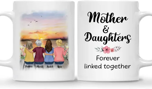 Miniatura 13 de Gossby Tazas personalizadas para mamá, regalos personalizados para mamá de hijas, hijos con avatares, nombres, cumpleaños, día de la madre, regalos