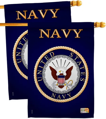 Miniatura 17 de Breeze Decor Bandera de jardín de 13 x 18.5 pulgadas, con licencia oficial de las Fuerzas Armadas de los Estados Unidos de la Marina de los Estados
