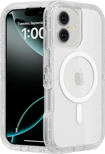 Miniatura 41 de Follaroma para iPhone 17 Pro Max, Funda Compatible con MagSafe, Funda Magnética Transparente de Doble Capa, Funda Resistente Anti-Caída y a Prueba