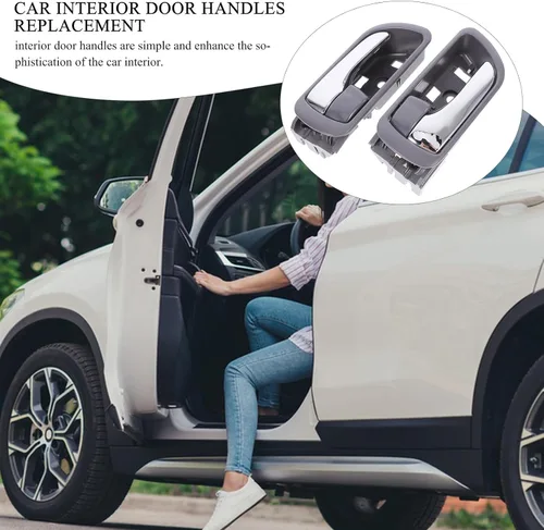 Miniatura 9 de Healeved 2pcs Chrome Interior Auto Door Handles Replacement for Mid-Size Sedan 2002-2006 Driver Side Car Grab Grip Handles