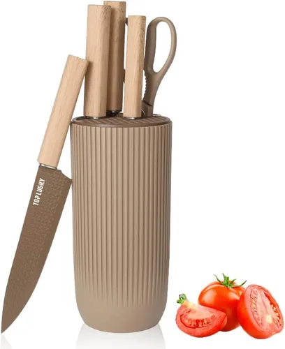 Miniatura 12 de Juego de Cuchillos, Wiztoynia Juego de Cuchillos de Cocina Negros de 6 Piezas para el Hogar, Juego de Cuchillos de Chef Afilados de Acero Inoxidable