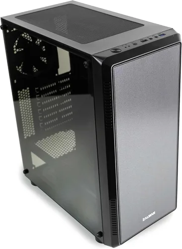 Miniatura 9 de Zalman Funda para PC de escritorio ATX de media torre S4, 2 ventiladores silenciosos de 4.724 in preinstalados, panel lateral teñido completo, GPU