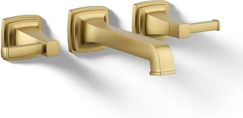 Miniatura 26 de KOHLER K-27399-4K-2MB Riff - Grifo de lavabo de baño amplio, grifos de baño de 3 agujeros con drenaje clicker, 1.0 GPM, latón moderno cepillado