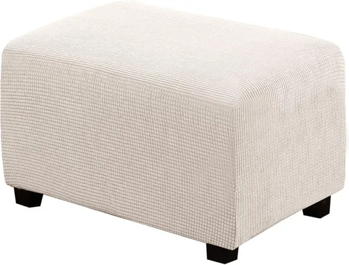 Miniatura 98 de H.VERSAILTEX Funda otomana rectangular de 29 a 34 pies para reposapiés, fundas protectoras para reposapiés, con tela jacquard elástica, gruesa