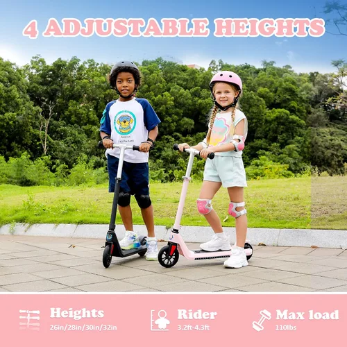 Miniatura 2 de Caroma Electric Scooter for Kids Ages 6-14, 120W Motor & 15 Mph, 85 Mins Ride Time, Adjustable Height & Speed, LED Display, Kids Electric Scooter