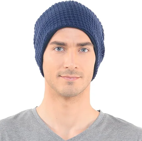 Miniatura 62 de FORBUSITE Gorro de punto largo holgado para hombre para verano e invierno, de gran