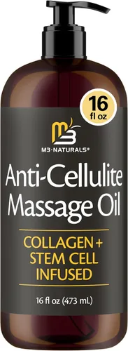 Aceite de masaje corporal reafirmante con colágeno y células madre, ayuda a suavizar la apariencia de la celulitis y mejorar la textura de la piel,