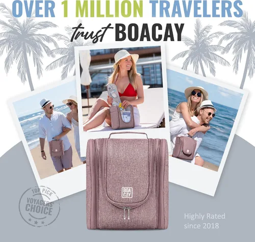 Miniatura 6 de Bolsa premium de artículos de aseo personal para viaje, para hombres y mujeres, bolsa de higiene, kit organizador de baño, con soporte de banda