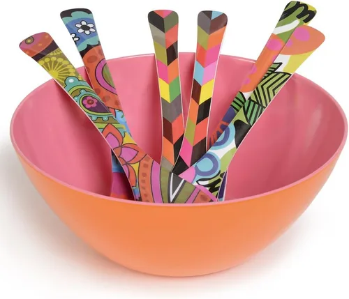 Miniatura 5 de French Bull – Juego de mini cuencos de melamina de 10 onzas fluidas– para postres, aperitivos o salsas – Multicolor, juego de 6, Tazón para servir